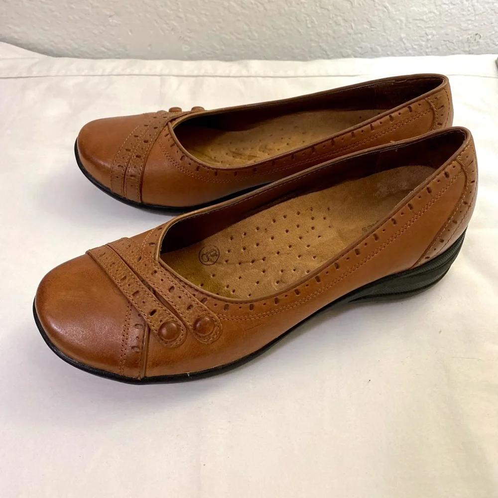 HUSH PUPPIES Women’s Burlesque Loafer Leather Slip On Shoes Size 9
